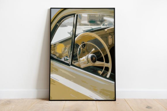 Download Retro Vintage Car Poster Watercolor - Car poster Collection