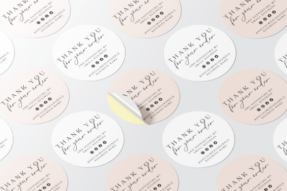 Download EDITABLE Thank You Sticker Template - Thank you sticker Collection