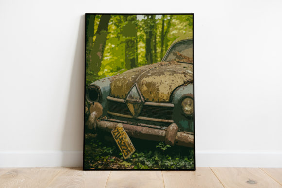 Download Retro Car Poster Watercolor - Car poster Collection