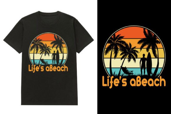 Download Life's a Beach T-shirt Design - Premium Resources