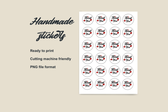 Download Thank You Sticker Sheet with Hearts - Thank you sticker Collection