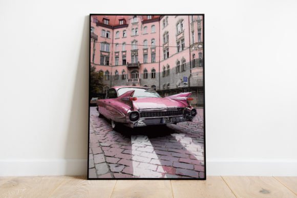 Download Retro Vintage Car Poster Watercolor - Car poster Collection
