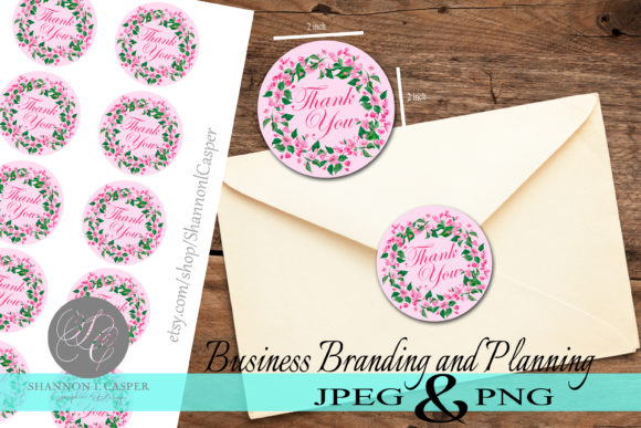 Download Floral Wreath Thank You Sticker Cut File - Thank you sticker Collection