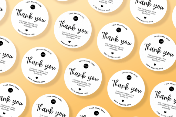 Download EDITABLE Thank You Sticker Template - Thank you sticker Collection