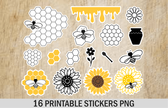 Download Honey Bee Sticker Printable Stickers Png - Honey bee sticker Collection